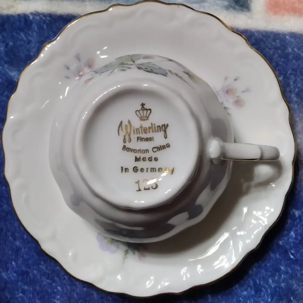 WINTERLING BAVARIAN VTG MINI Demitasse Cup and Saucer 8pc Set